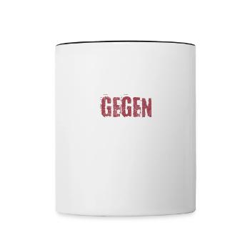 Gitarristen gegen Rassisten Punk Antirassismus - Tasse zweifarbig - Weiß/Schwarz - Vorne