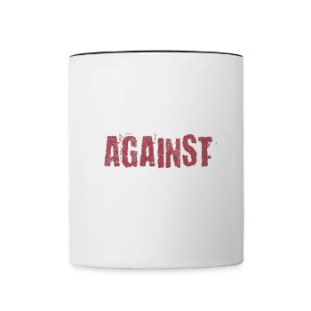 Gitarristen gegen Rassisten Punk Antirassismus - Tasse zweifarbig - Weiß/Schwarz - Vorne