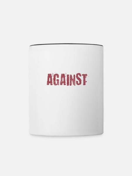 Gitarristen gegen Rassisten Punk Antirassismus - Tasse zweifarbig - Weiß/Schwarz