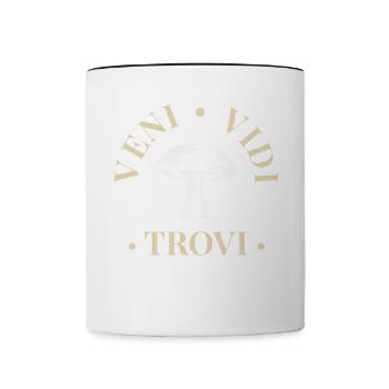 Pilze Schwammerl Steinpilz Sammler Pfifferlinge - Tasse zweifarbig - Weiß/Schwarz - Vorne