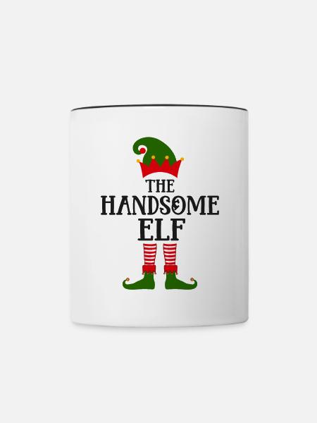 Der gutaussehende Elf Weihnachtszeit - Tasse zweifarbig - Weiß/Schwarz