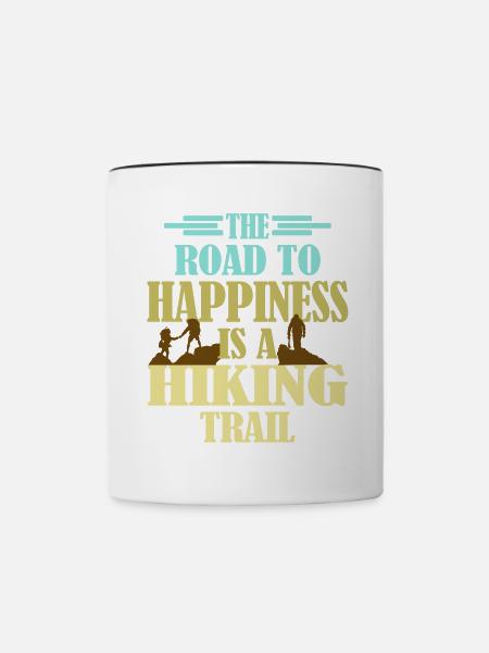 Trail Wandern Wanderer Spruch für Wanderer - Tasse zweifarbig - Weiß/Schwarz