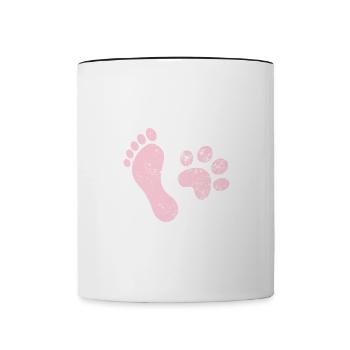 Chien, meilleur propriétaire de chien de fée homme, chiens de femme - Mug contrasté - blanc/noir - Devant