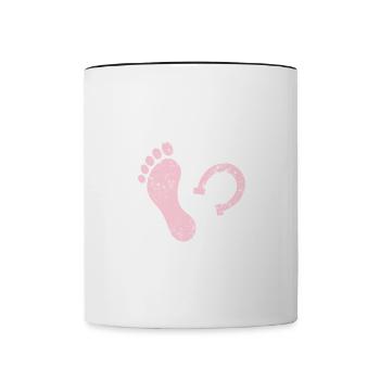 Pferd Reiter Reiten Pferde Liebe - Tasse zweifarbig - Weiß/Schwarz - Vorne
