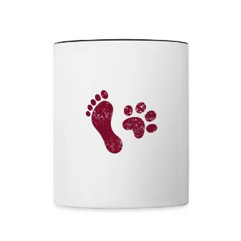 Chien, meilleur propriétaire de chien de fée homme, chiens de femme - Mug contrasté - blanc/noir - Devant