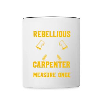 Citation ironique Drôle de dire la vie sarcastique - Mug contrasté - blanc/noir - Devant