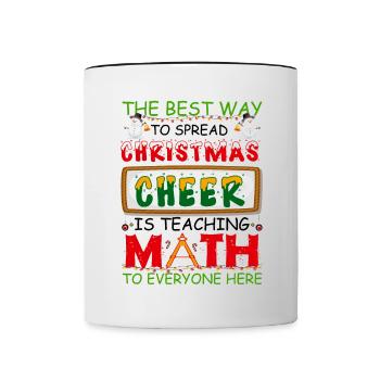 Ugly Christmas Mathe-Lehrer Ugly Christmas Sweater - Tasse zweifarbig - Weiß/Schwarz - Vorne