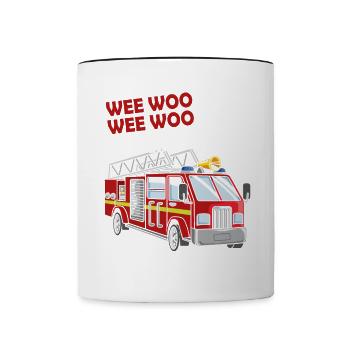 Feuerwehrmann Best Funny Feuerwehrmann Freiwillige - Tasse zweifarbig - Weiß/Schwarz - Vorne