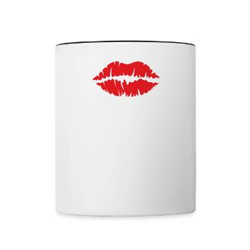 Poltern JGA Frauen Braut Junggesellenabschied - Tasse zweifarbig - Weiß/Schwarz - Vorne