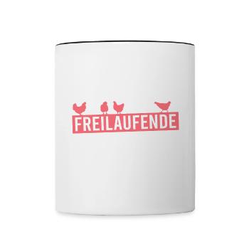 Poltern JGA Frauen Braut Junggesellenabschied - Tasse zweifarbig - Weiß/Schwarz - Vorne