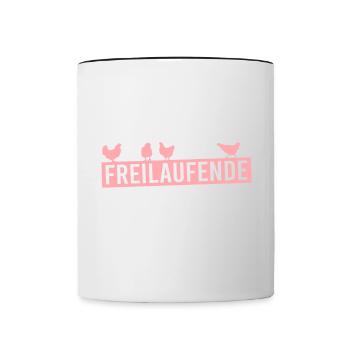 Poltern JGA Frauen Braut Junggesellenabschied - Tasse zweifarbig - Weiß/Schwarz - Vorne