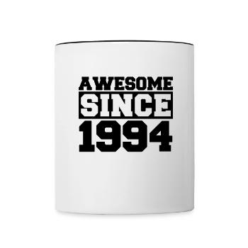 Awesome since 1994 - Contrasting Mug - white/black - Front