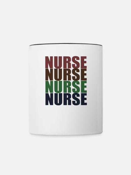 Krankenschwester - Tasse zweifarbig - Weiß/Schwarz