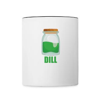 Dill Gewürz Geschmack Essen Kochen - Tasse zweifarbig - Weiß/Schwarz - Vorne