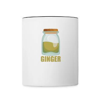 Ginger Gewürz Geschmack Essen Kochen - Tasse zweifarbig - Weiß/Schwarz - Vorne