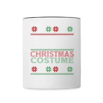 En raison de l’inflation pulls de Noël drôle de Noël - Mug contrasté - blanc/noir - Devant