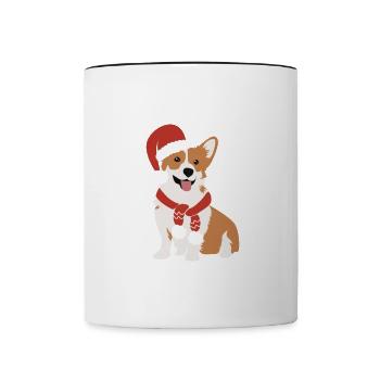 Joyeux Noël Drôle de Chemise de Noël - Mug contrasté - blanc/noir - Devant