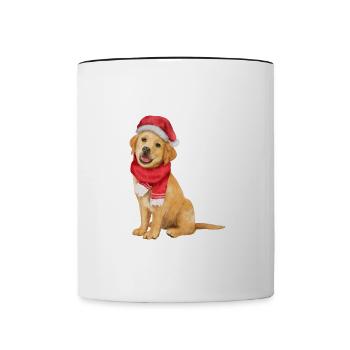 Joyeux Noël Drôle de Chemise de Noël - Mug contrasté - blanc/noir - Devant