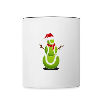 Joyeux Noël Drôle de Chemise de Noël - Mug contrasté - blanc/noir - Devant