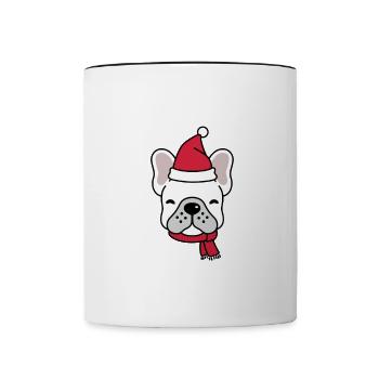 Merry Christmas Lustiges Weihnachtsshirt - Tasse zweifarbig - Weiß/Schwarz - Vorne