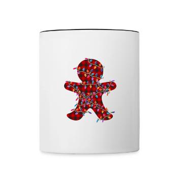 Joyeux Noël Drôle de Chemise de Noël - Mug contrasté - blanc/noir - Devant