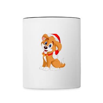 Joyeux Noël Drôle de Chemise de Noël - Mug contrasté - blanc/noir - Devant
