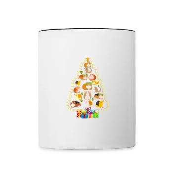 Joyeux Noël Drôle de Chemise de Noël - Mug contrasté - blanc/noir - Devant