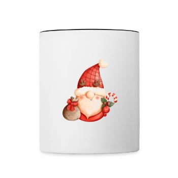 Merry Christmas Lustiges Weihnachtsshirt - Tasse zweifarbig - Weiß/Schwarz - Vorne