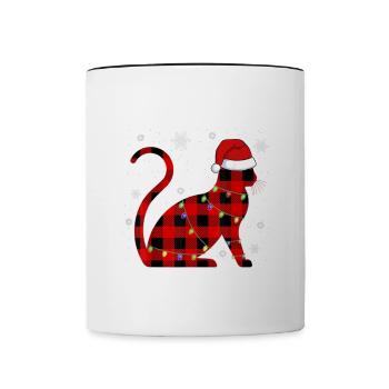 Merry Christmas Lustiges Weihnachtsshirt - Tasse zweifarbig - Weiß/Schwarz - Vorne