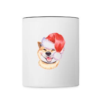 Merry Christmas Lustiges Weihnachtsshirt - Tasse zweifarbig - Weiß/Schwarz - Vorne