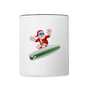 Merry Christmas Lustiges Weihnachtsshirt - Tasse zweifarbig - Weiß/Schwarz - Vorne