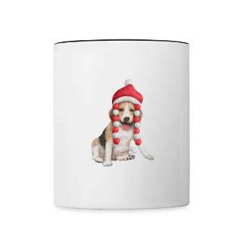 Merry Christmas Lustiges Weihnachtsshirt - Tasse zweifarbig - Weiß/Schwarz - Vorne
