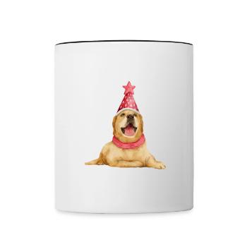 Joyeux Noël Drôle de Chemise de Noël - Mug contrasté - blanc/noir - Devant