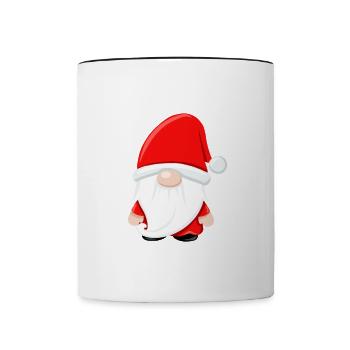 Joyeux Noël Drôle de Chemise de Noël - Mug contrasté - blanc/noir - Devant