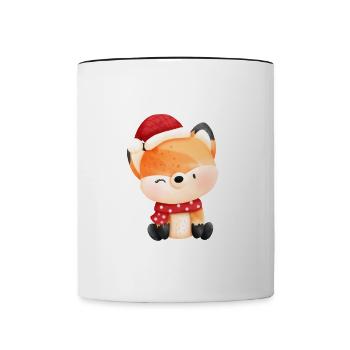Joyeux Noël Drôle de Chemise de Noël - Mug contrasté - blanc/noir - Devant