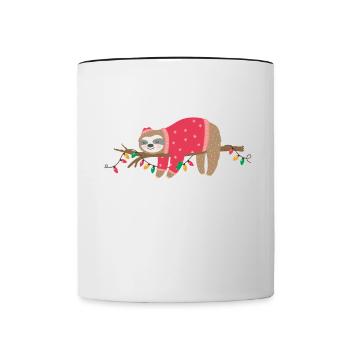 Merry Christmas Lustiges Weihnachtsshirt - Tasse zweifarbig - Weiß/Schwarz - Vorne