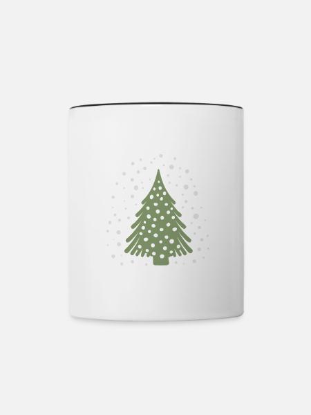 Merry Christmas Lustiges Weihnachtsshirt - Tasse zweifarbig - Weiß/Schwarz