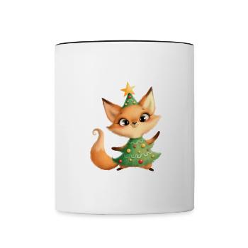Merry Christmas Funny Christmas Shirt - Contrasting Mug - white/black - Front