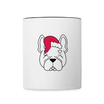Joyeux Noël Drôle de Chemise de Noël - Mug contrasté - blanc/noir - Devant