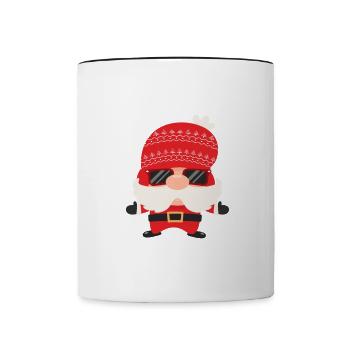 Merry Christmas Lustiges Weihnachtsshirt - Tasse zweifarbig - Weiß/Schwarz - Vorne