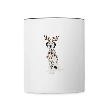 Joyeux Noël Drôle de Chemise de Noël - Mug contrasté - blanc/noir - Devant