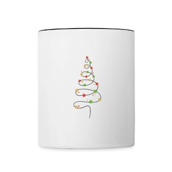 Joyeux Noël Drôle de Chemise de Noël - Mug contrasté - blanc/noir - Devant