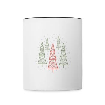 Merry Christmas Lustiges Weihnachtsshirt - Tasse zweifarbig - Weiß/Schwarz - Vorne