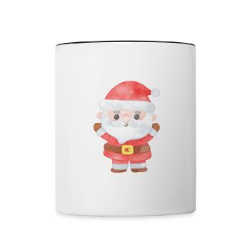 Joyeux Noël Drôle de Chemise de Noël - Mug contrasté - blanc/noir - Devant