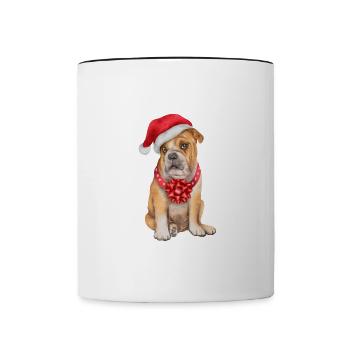 Merry Christmas Lustiges Weihnachtsshirt - Tasse zweifarbig - Weiß/Schwarz - Vorne