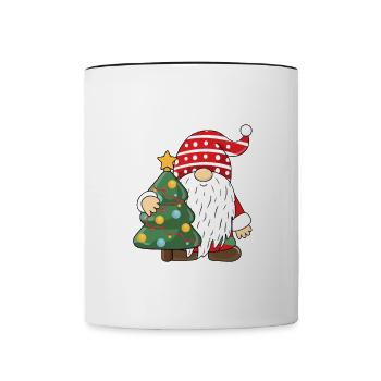 Merry Christmas Lustiges Weihnachtsshirt - Tasse zweifarbig - Weiß/Schwarz - Vorne