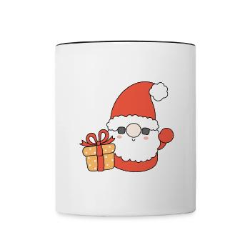 Merry Christmas Funny Christmas Shirt - Contrasting Mug - white/black - Front