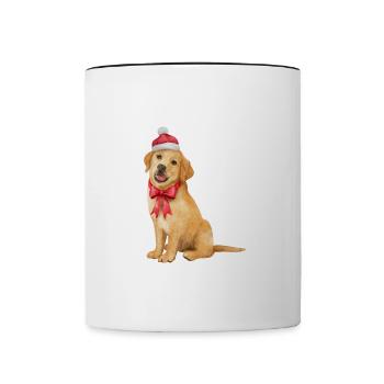 Joyeux Noël Drôle de Chemise de Noël - Mug contrasté - blanc/noir - Devant