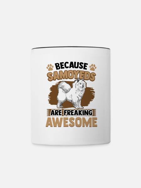 Samojede sind fantastisch Samojedenspitz - Tasse zweifarbig - Weiß/Schwarz