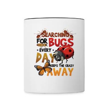 Suche Nach Insekten - Tasse zweifarbig - Weiß/Schwarz - Vorne